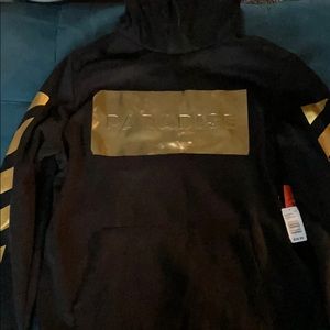 Men’s black “Paradise” hoodie XL NWT